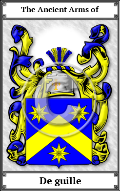 De guille Family Crest Download (JPG)  Book Plated - 150 DPI